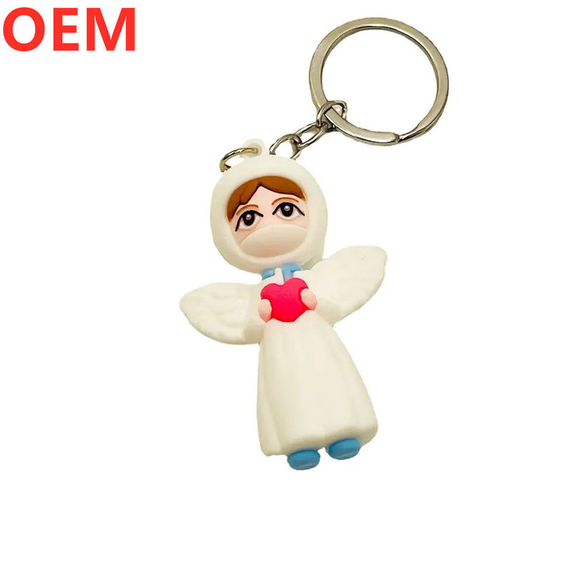 কাস্টম 3 ডি প্লাস্টিক সৃজনশীল কার্টুন কী রিং Keychain OEM কারখানা পাইকারি প্লাস্টিকের কার্টুন Keychain