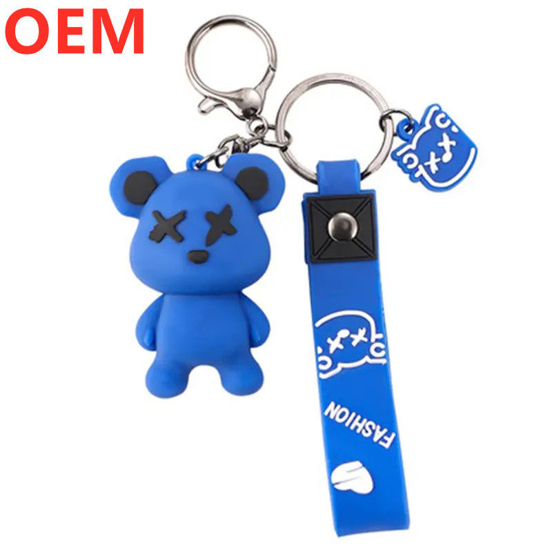কাস্টম 3 ডি প্লাস্টিক সৃজনশীল কার্টুন কী রিং Keychain OEM কারখানা পাইকারি প্লাস্টিকের কার্টুন Keychain