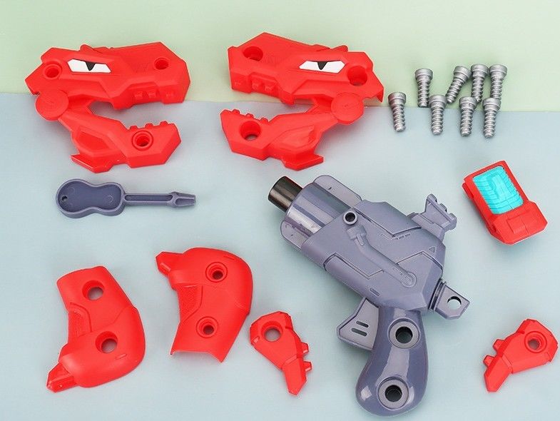 OEM শিশুদের খেলনা বন্দুক DIY শিশুর বিচ্ছিন্নতা ডাইনোসর নরম গুলি বন্দুক খেলনা ইভা স্পঞ্জ পাজল একত্রিত বন্দুক মডেল