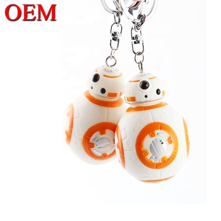 কাস্টম ভিনাইল খেলনা 3D LED কার্টুন Keychain আনুষাঙ্গিক তৈরি করুন ব্যাগ জন্য প্লাস্টিকের Keyring