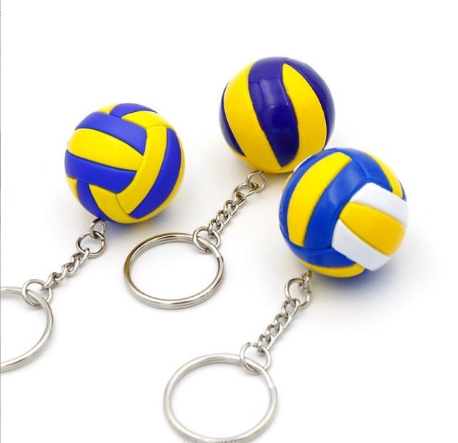 কারখানার 3D মিনি বল আকৃতির Keychain আপনার নিজস্ব নকশা পিভিসি Keychain কাস্টম করুন