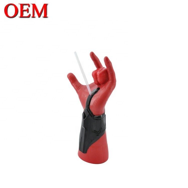 কাস্টম স্পাইডার ম্যান 3D মডেল বোতল OEM চরিত্র আকৃতি স্ট্র কাপ ABS 50oz কাপ কারখানা তৈরি