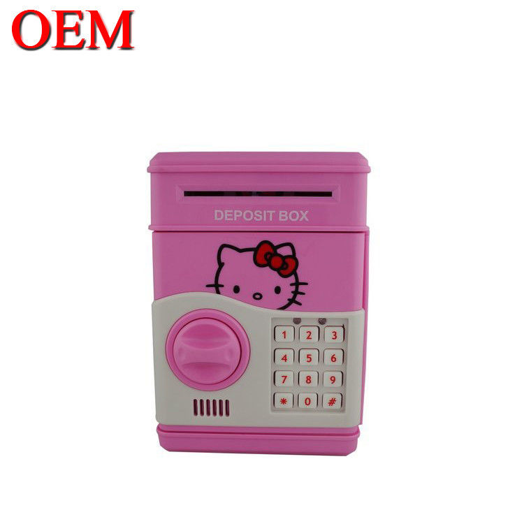 OEM কাস্টম ইলেকট্রনিক ব্যাংক নিরাপদ টাকা বক্স শিশু ডিজিটাল মুদ্রা নগদ সঞ্চয় নিরাপদ এটিএম