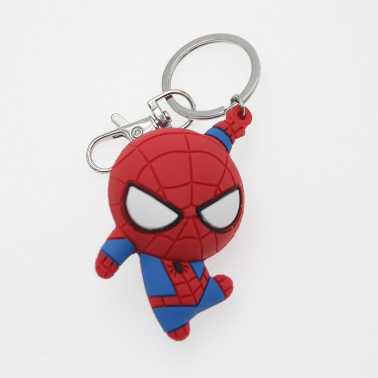 কাস্টম 3D কার্টুন এনিমে ক্যাপ্টেন আমেরিকা রাবার Keychain পিভিসি Keychain স্কুল ব্যাগ জন্য