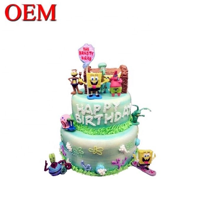 কাস্টমাইজড ক্রিসমাস কেক টপপার খেলনা সেট OEM জন্মদিনের পার্টি কাপকেক মূর্তি ববল মাথা খেলনা পুতুল সেট