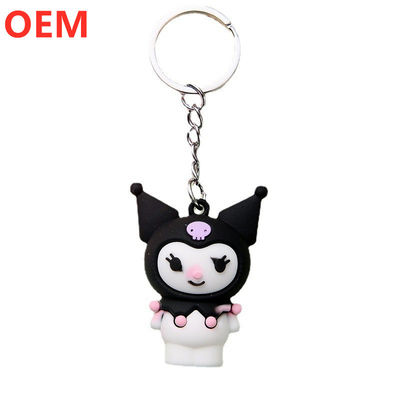 কাস্টম 3 ডি কার্টুন Keychain কাস্টমাইজেশন OEM ডিজাইন পিভিসি প্লাস্টিক Keychain