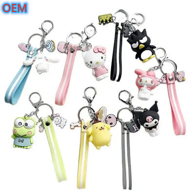 OEM কারখানা কাস্টম কার্টুন Keychain কাস্টমাইজ 3d প্লাস্টিকের পিভিসি Keychain