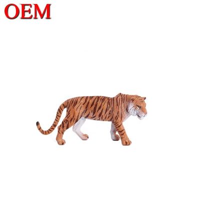 কাস্টম শিক্ষা খেলনা OEM রজন পিভিসি পশু চিত্র খেলনা বাঘ OEM পিভিসি খেলনা