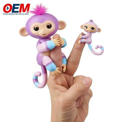 কাস্টমাইজড প্লাস্টিকের পশু বানর আঙুল খেলনা OEM পিভিসি খেলনা তৈরি সিলিকন কিড খেলনা