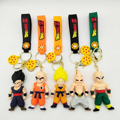 OEM কার্টুন 3D কাওয়াই সান Wukong এনিমে Keychain কাস্টম 3D কার্টুন পিভিসি Keychain